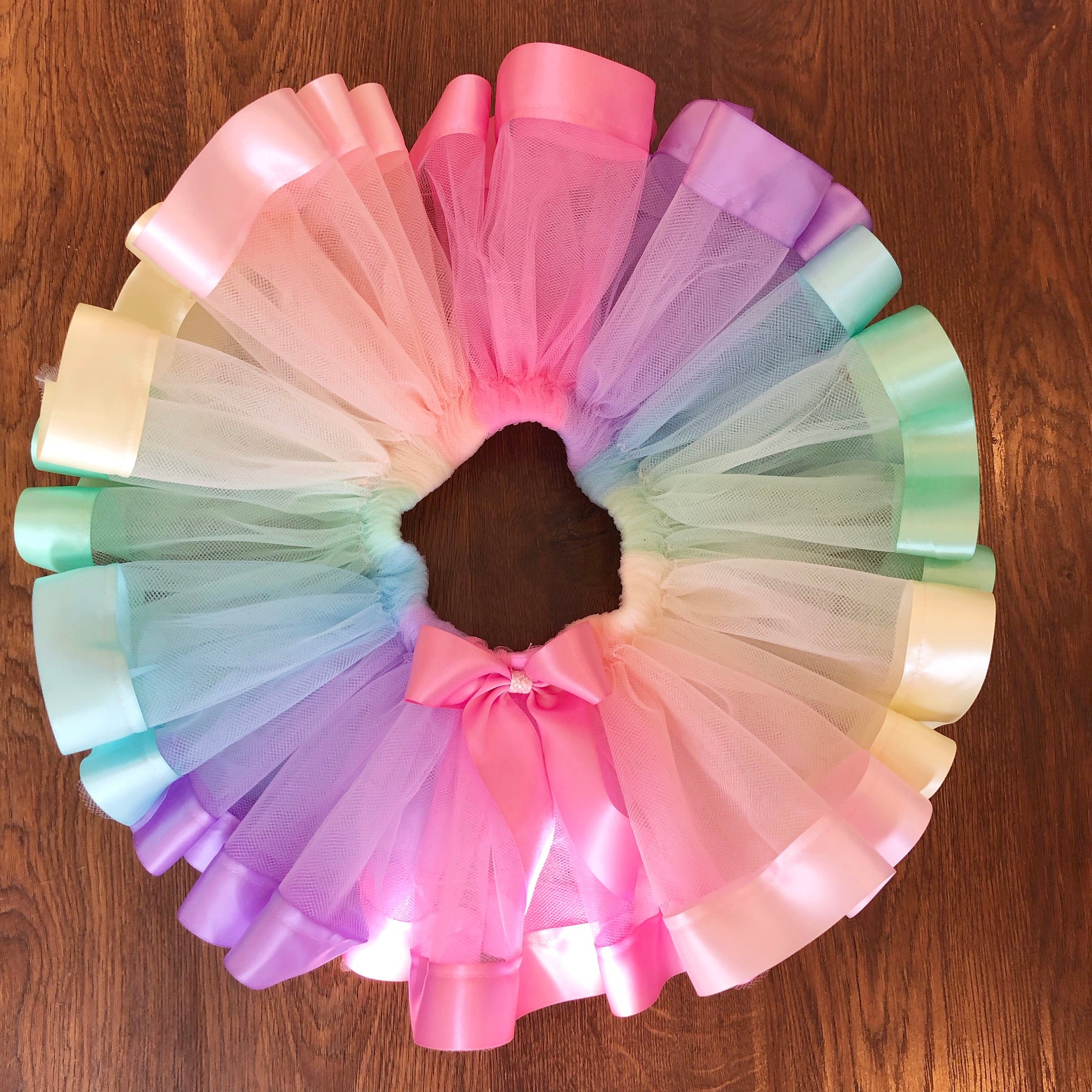 Baby or Little Girl Pastel Rainbow Tutu Multicolor Tutu Etsy