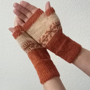 Fair Isle Mitts, Holst Supersoft Garn, Storlek Medium