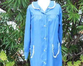 Vintage 50s Blue Long Katz Coat Large (Vintage / 50s / Katz)