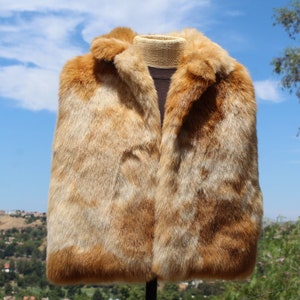 1980's- unknown fake fur vest