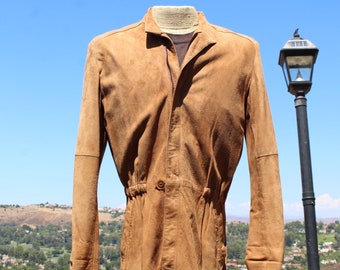 Vintage German Tan Suede Jacket EU 52 US 42 (Vintage / 90s / Essebi)