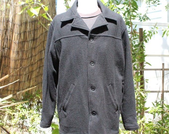 Classic Black Wool Woodlake Overcoat (Vintage / 80s / Woodlake)