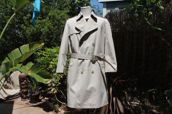 Vintage 60s Tan Misty Harbor Double Breasted Trenc