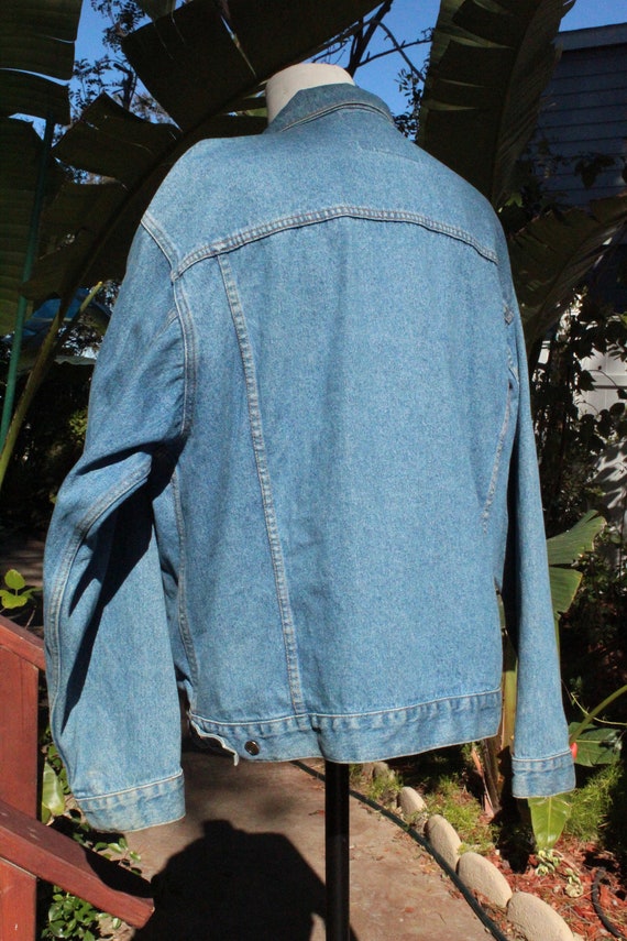 Blue Vintage 100 Cotton Denim Work Jacket (Vintag… - image 4