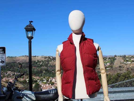 Vintage Eddie Bauer Red Down Puffy Vest (Vintage … - image 2