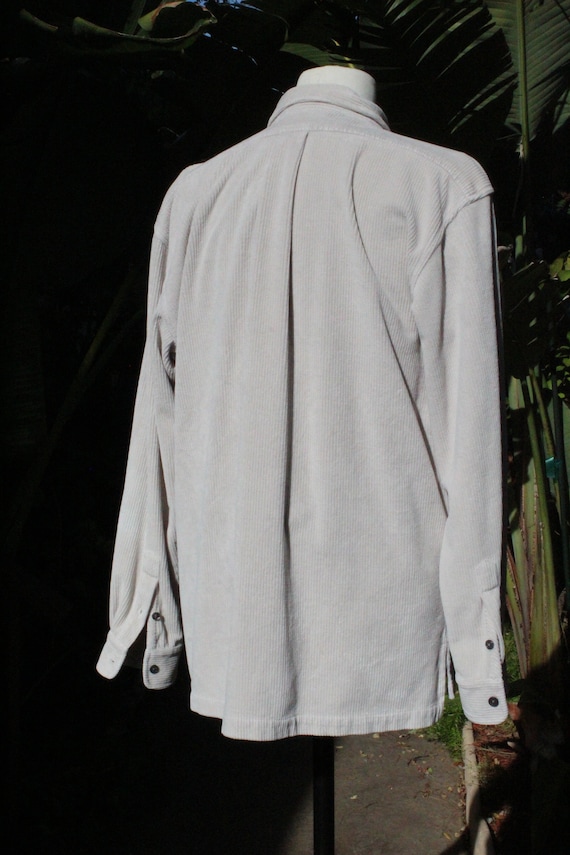 Vintage White Corduroy Shirt Made in USA (Vintage… - image 5