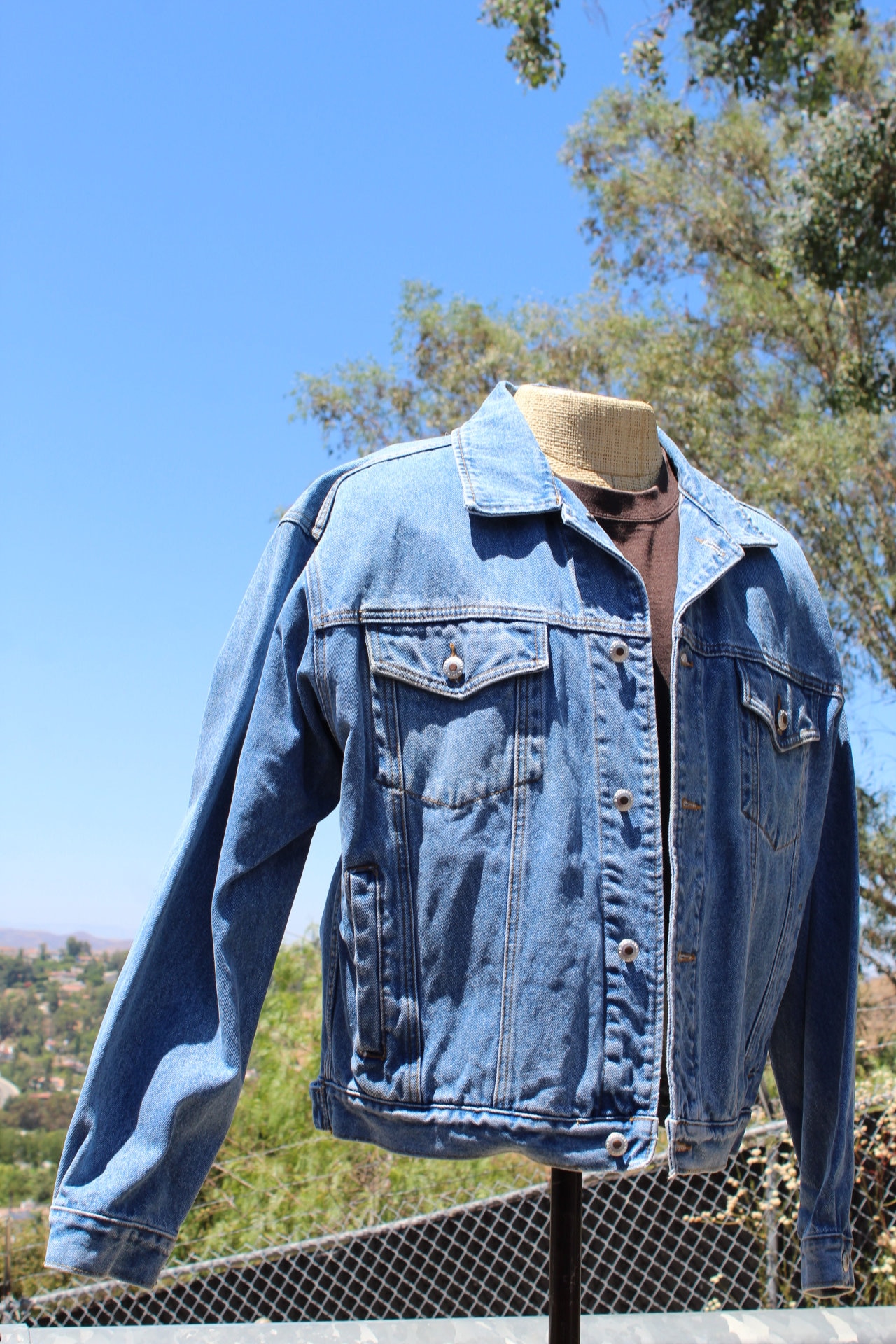Wheel of Fortune Blue Denim 15th Anniversary Jacket Large (vintage
