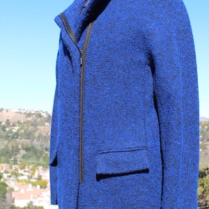 Vintage Blue Wool Jacket Vintage / 80s image 3