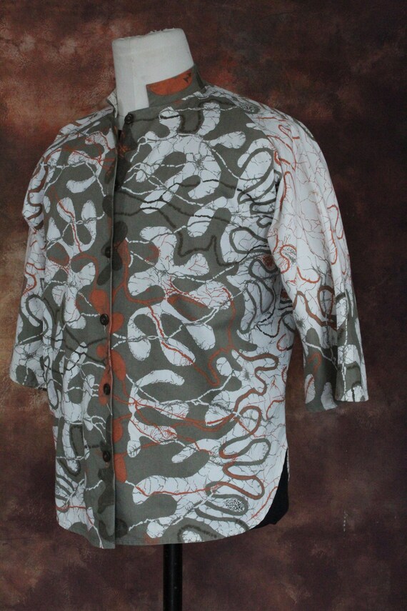 White Pattern Swedish Lightweight Jacket (Vintage… - image 3