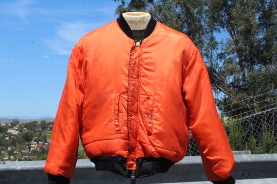 Vintage USAF Black / Orange Bomber Jacket (Vintag… - image 6