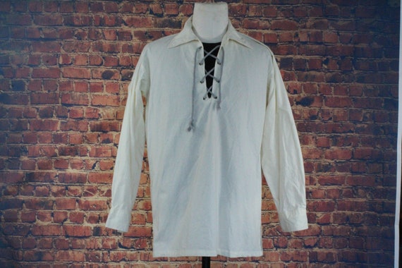 Vintage White Cotton Victorian Style Shirt (Vinta… - image 1