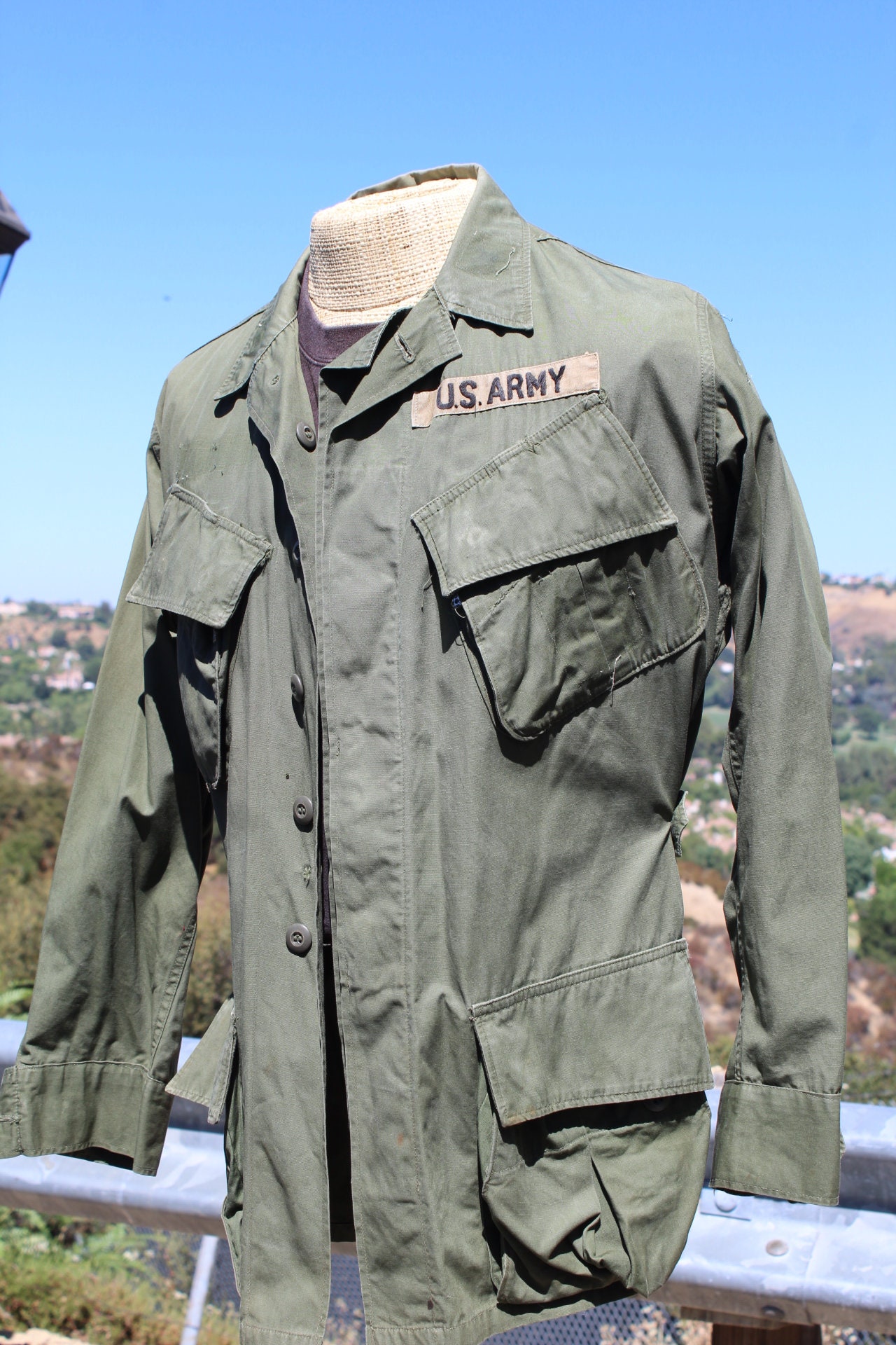 RARE 60s Vietnam US Army M-65 Tropical Combat Jacket (vintage