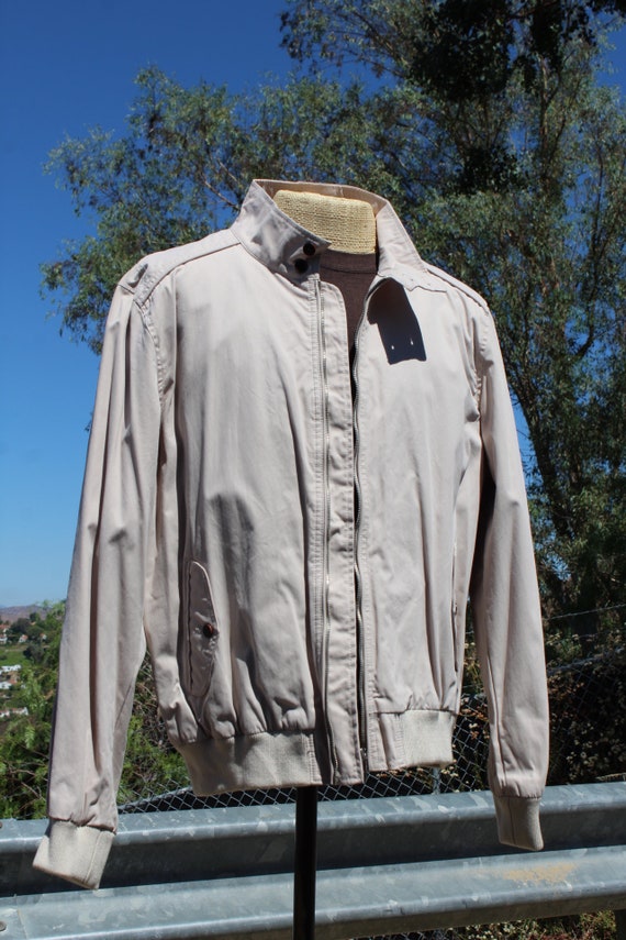 Light Tan Windbreaker Mens XL Blue Plaid Lining vintage 80s Etsy Ireland