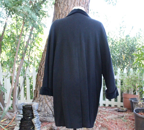 Vintage English Marks & Spencer Wool Coat w Velve… - image 6