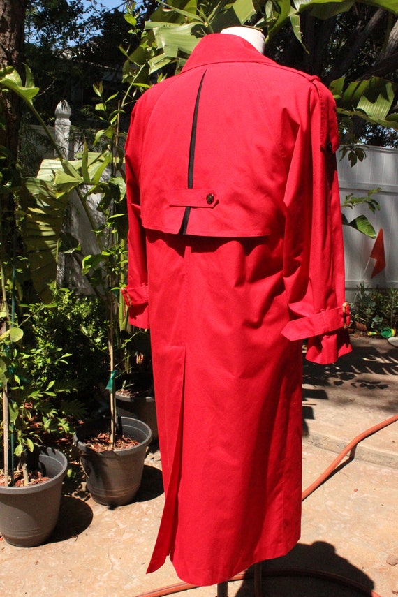 Long Red Double Breasted Trench Coat J Gallery (V… - image 6