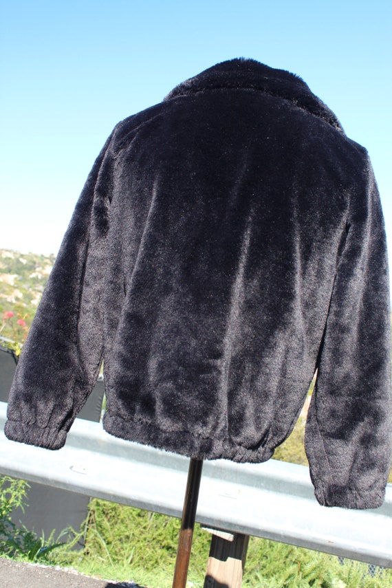 Vintage Black Faux Fur Coat Large (Vintage / 90s) - image 6