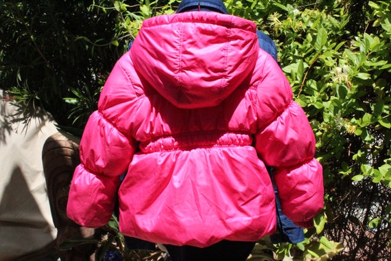 Kids Pink Winter Puffer Coat 4T (Vintage / 80s) - image 3