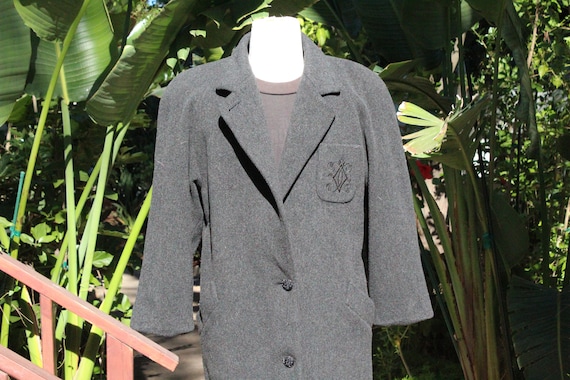 50s Grey London Fog Wool Overcoat Made in USA (Vi… - image 1