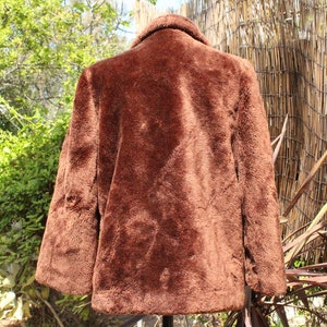 Vintage 60s Brown Faux Fur 2-Button Sears Coat Vintage / 60s / Sears image 5