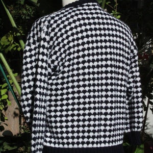 Classic Vintage Italian Black White Cardigan 10 Vintage / 80s / Canda image 4