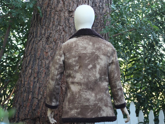 Vintage 70s Brown Vegan Jacket w/ Shearling (Vint… - image 5