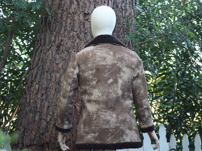 Vintage 70s Brown Vegan Jacket w/ Shearling Vintage / 70s image 5