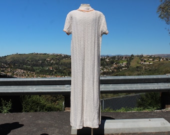 Womens White Knit Dress US 4 Made in USA (Vintage / 70s / Martin Berens of California)