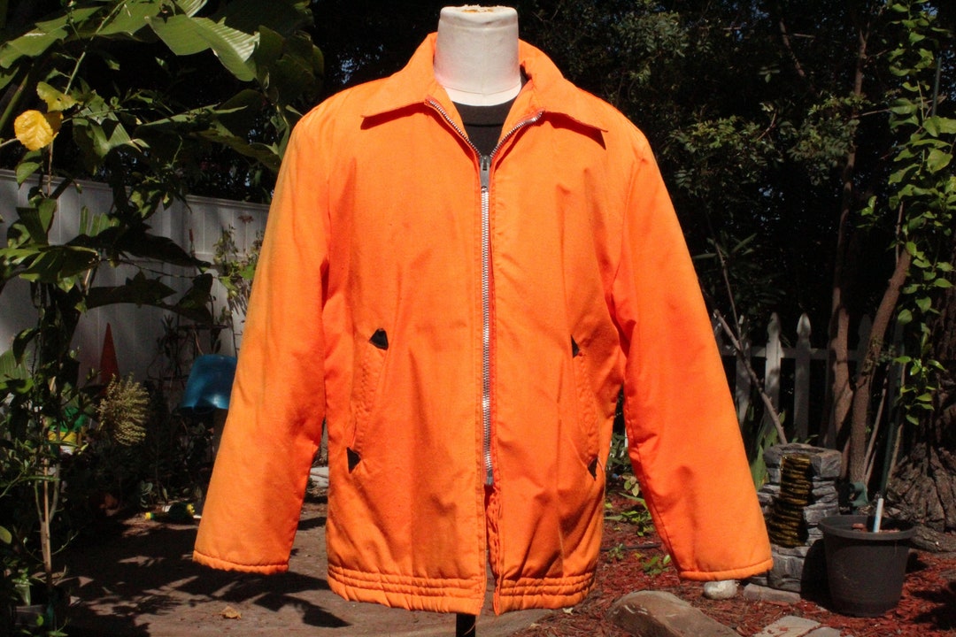 Vintage 60s Orange Work Jacket W Emar Zipper vintage / 60s - Etsy