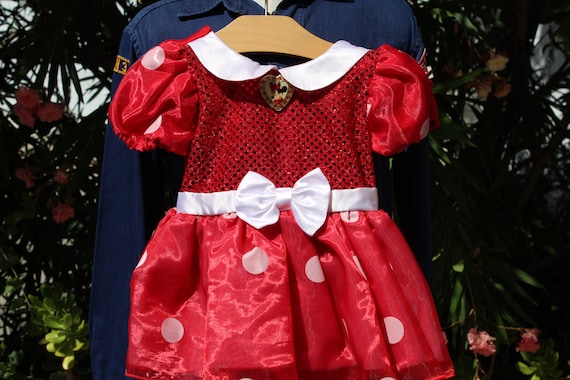 Kids 6 12 M Minnie Mouse Dress vintage 80s Disney Etsy Canada