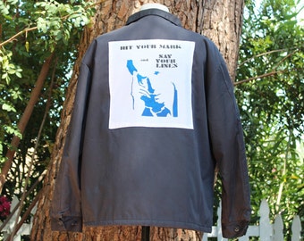 WVF Original Handmade "Barry" Henry Winkler Blue Work Jacket (Original / Handmade)