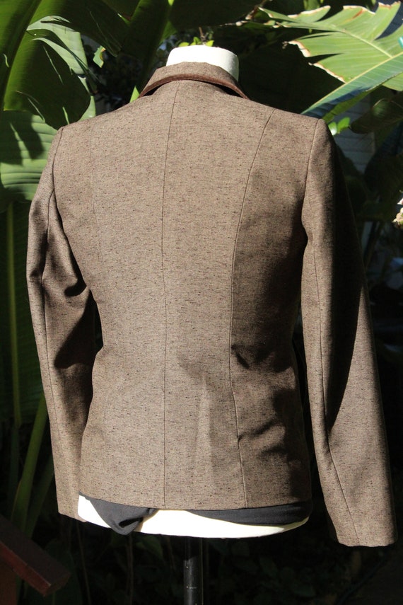 Vintage Brown Wool & Velvet Adolfo Jacket (Vintag… - image 6