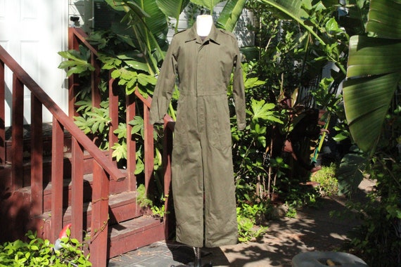 Vintage German Green Military Coveralls 52 (Vintag