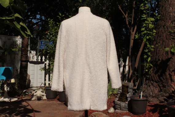 Vintage White Faux Fur Open Coat (Vintage / 80s) - image 5