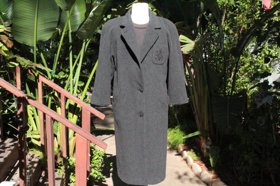 50s Grey London Fog Wool Overcoat Made in USA (Vi… - image 2