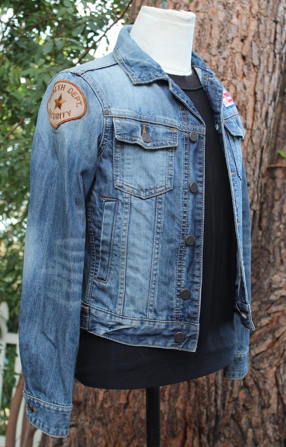 WVF Original Denim Jacket w Handmade Pop Art "Cr-… - image 3