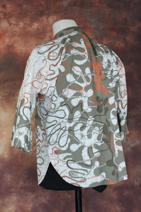 White Pattern Swedish Lightweight Jacket (Vintage… - image 4