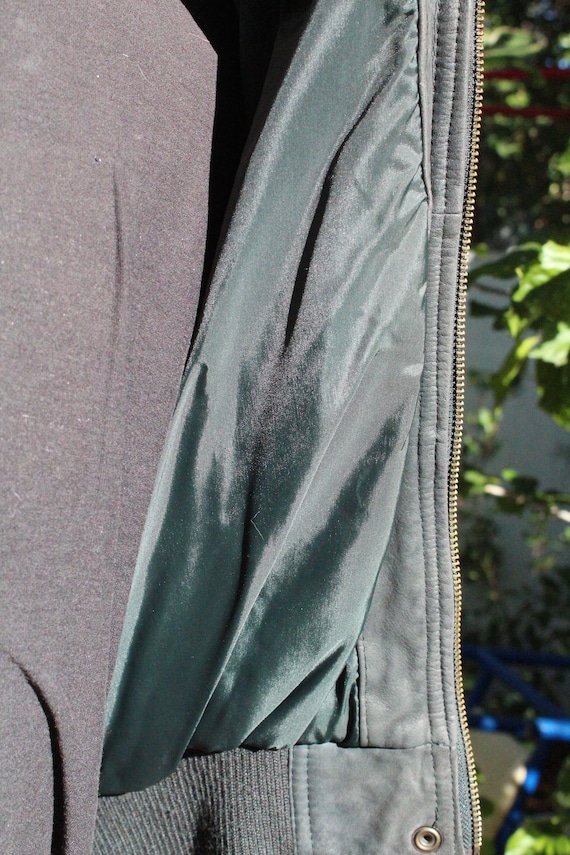 Vintage 80s Black Wilsons Leather Insulated Bomber Jacket (vintage