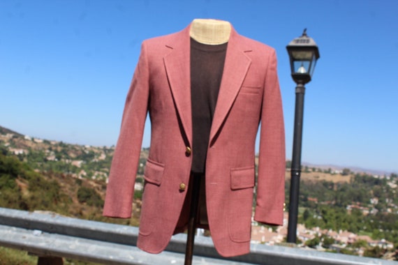 Vintage 60s Red Sports Coat 36 vintage 60s Benchley Etsy