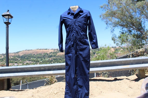 70s US Navy Blue Coveralls 40 S (Vintage / 70s) - image 1