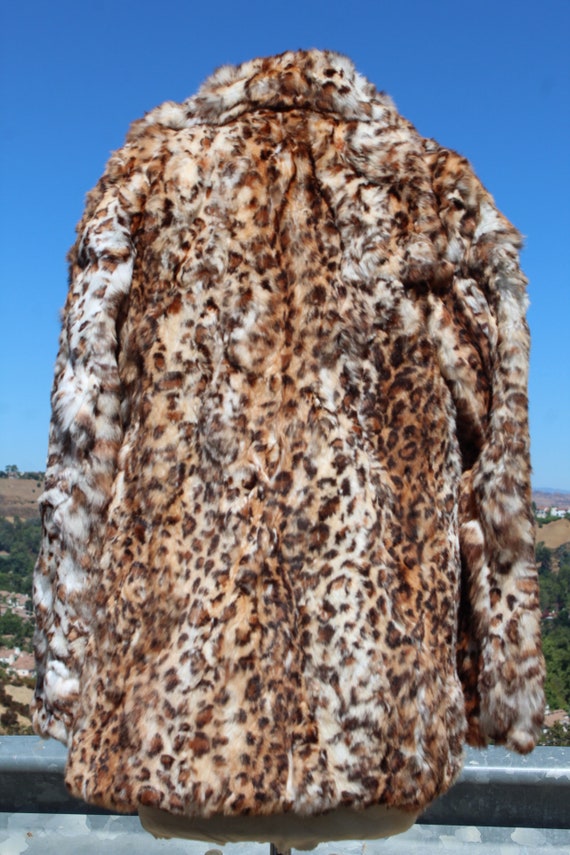 Brown Cheetah Print Jacket Made With Rabbit Fur (… - image 6