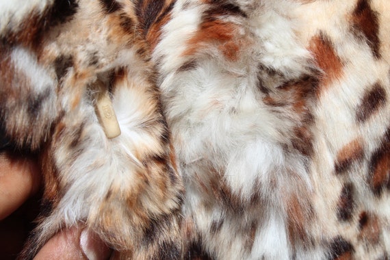 Brown Cheetah Print Jacket Made With Rabbit Fur (… - image 7