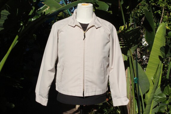 Vintage 60s London Fog Tan Windbreaker w Faux Fur… - image 1