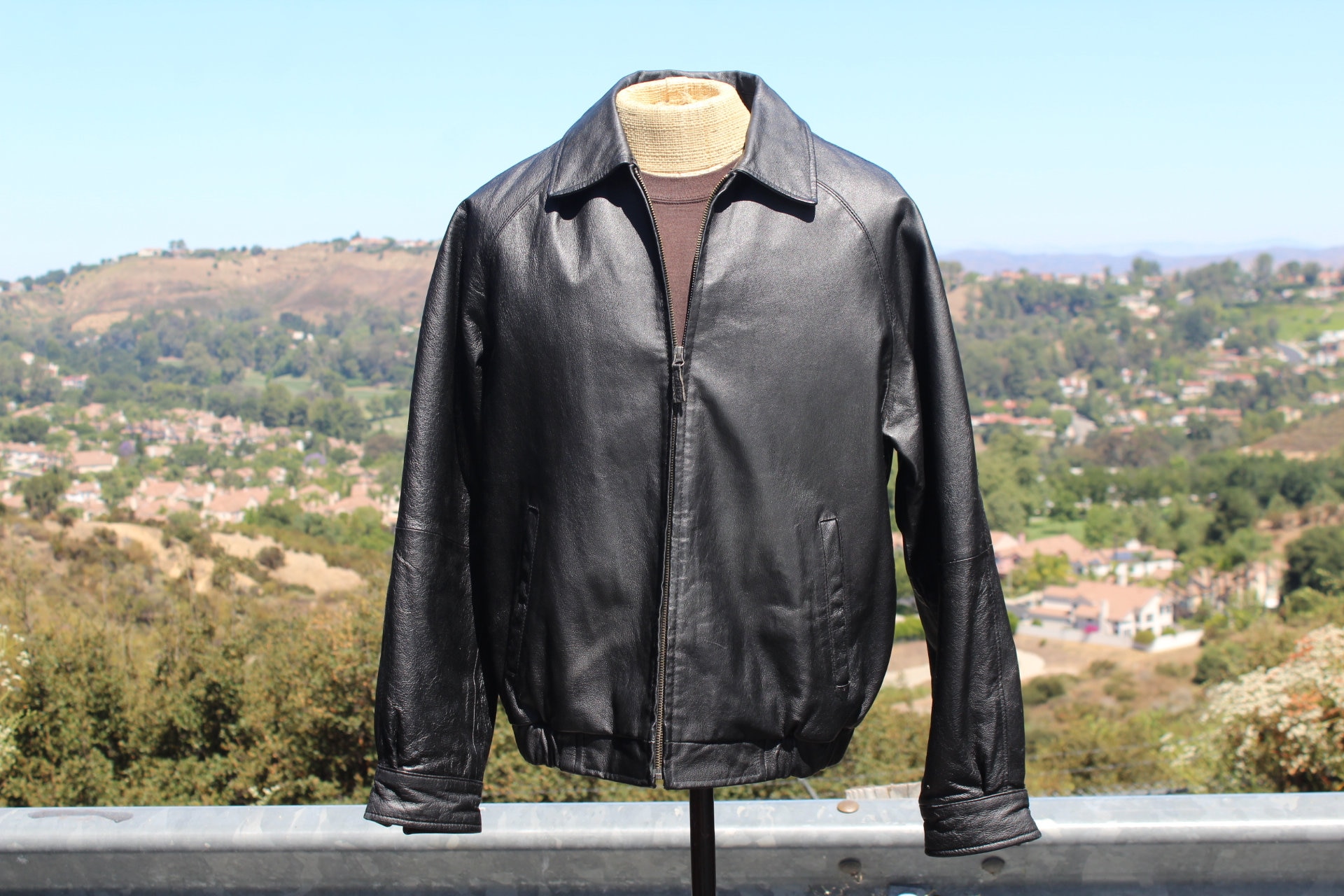 Black Leather Medium Jacket (vintage / 90s / Croft Barrow) - Etsy