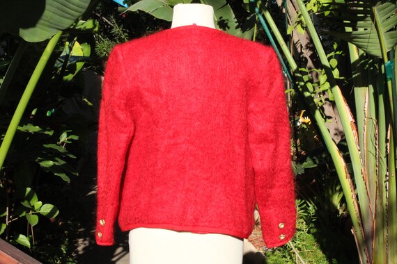 Vintage Red Mohair Wool Scotland Blazer (Vintage … - image 5