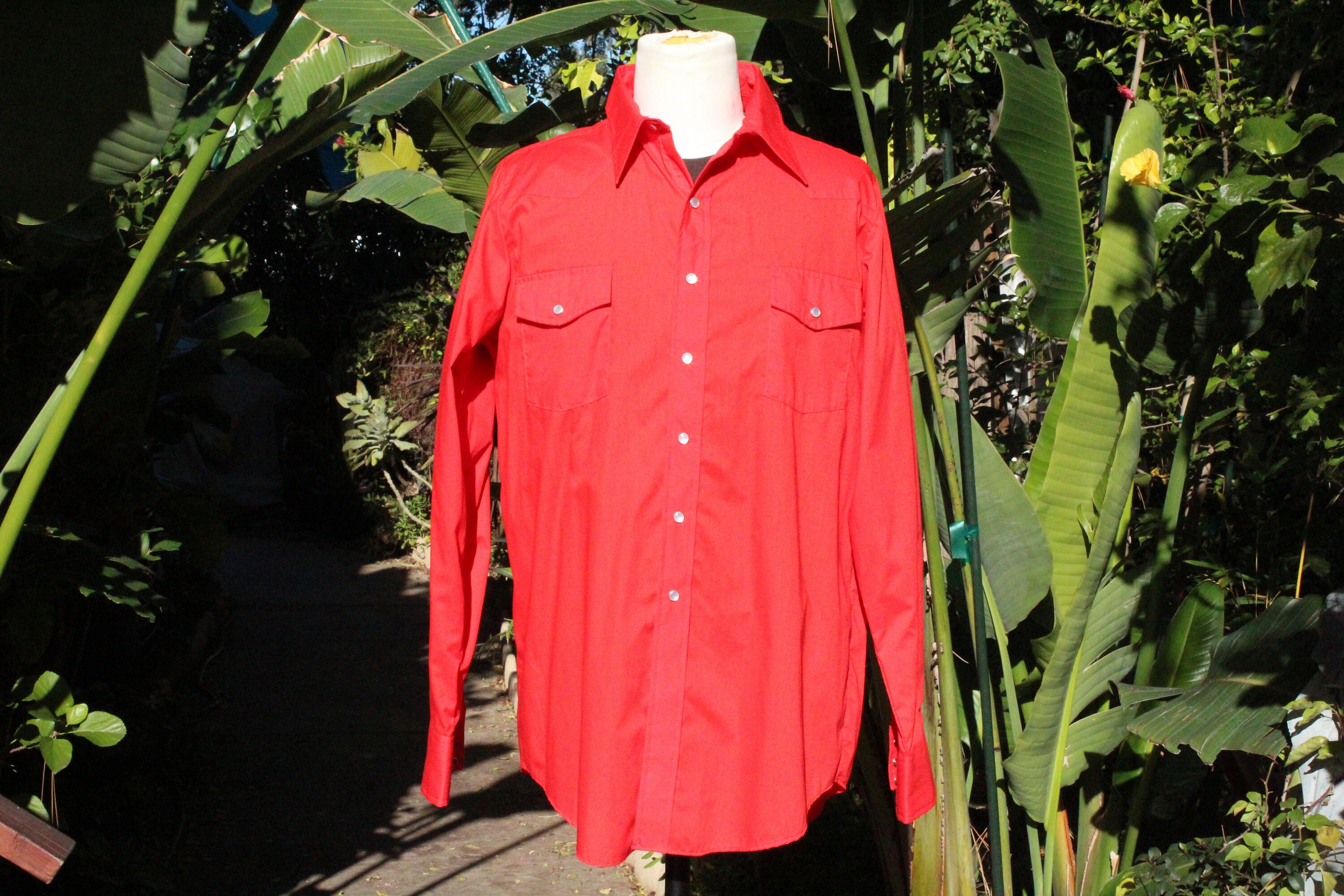 Vintage 60s Bright Red Western Cowboy 