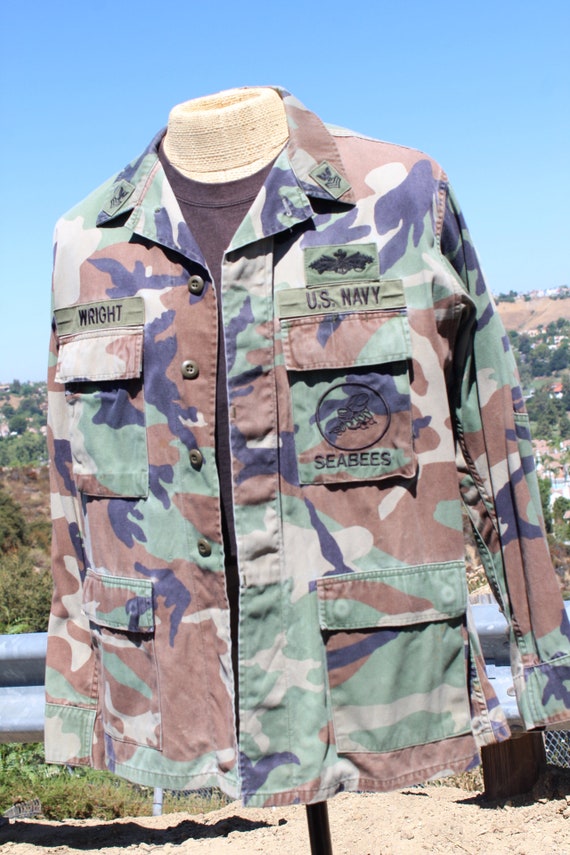 80s US Navy Seabees Jacket Medium (vintage / 80s / USN) - Etsy