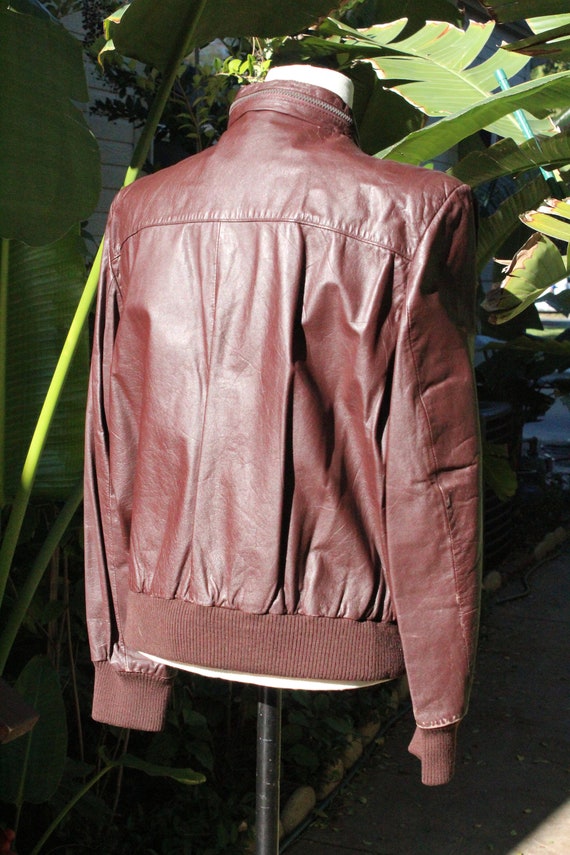 Vintage 70s Chocolate Brown Leather Jacket w Hidd… - image 6