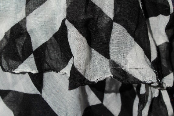 Black / White Chevron Lightweight Wide Scarf (Vin… - image 4