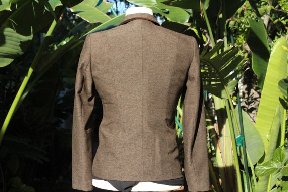 Vintage Brown Wool & Velvet Adolfo Jacket (Vintag… - image 4