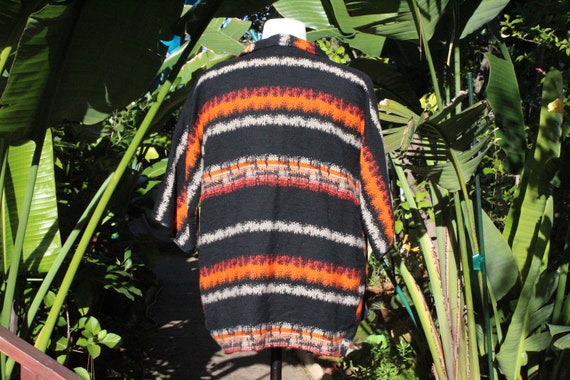 Aztec Print Sweater Poncho